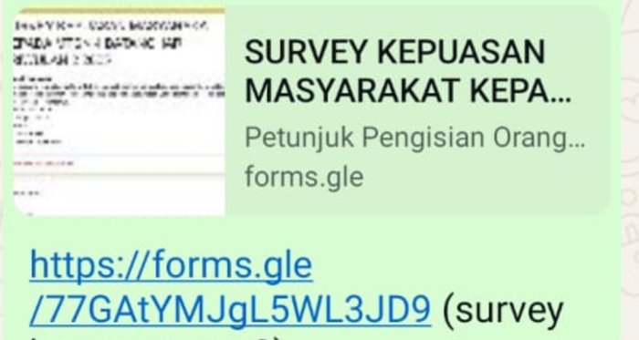 Himbauan untuk pengisian link Survey Kepuasan Masyarakat terhadap layanan Madrasah