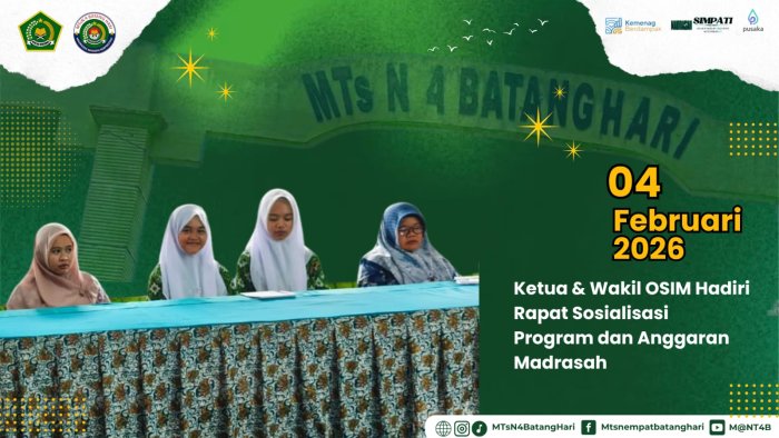 Ketua dan Wakil OSIM Hadiri Rapat Sosialisasi Program dan Anggaran Madrasah Ketua dan Wakil OSIM Hadiri Rapat Sosialisasi Program dan Anggaran Madrasah