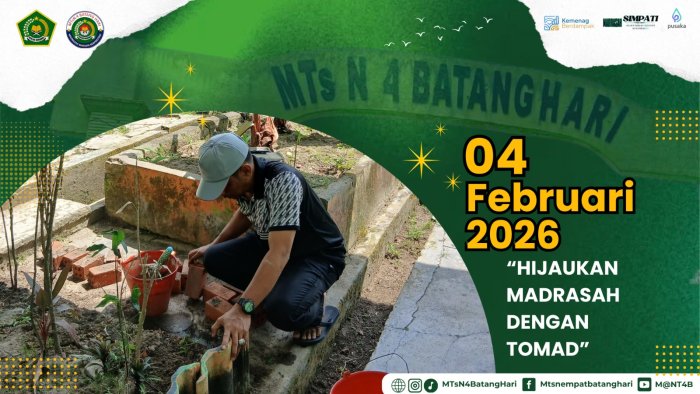 Hijaukan Madrasah, Kepala MTsN 4 Batang Hari Revitalisasi Lahan TOMAD Hijaukan Madrasah, Kepala MTsN 4 Batang Hari Revitalisasi Lahan TOMAD