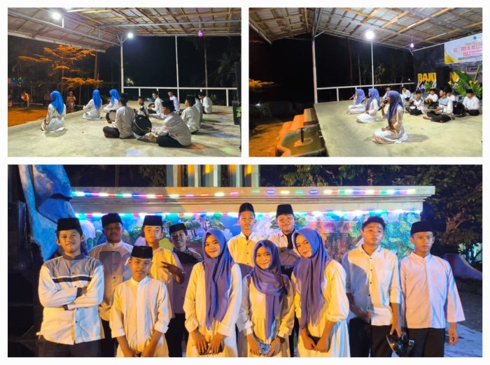 Tim Hadroh Ashabun Nada MTsN 4 Batanghari Meriahkan Pentas Seni HUT Kelurahan Bajubang ke-44
