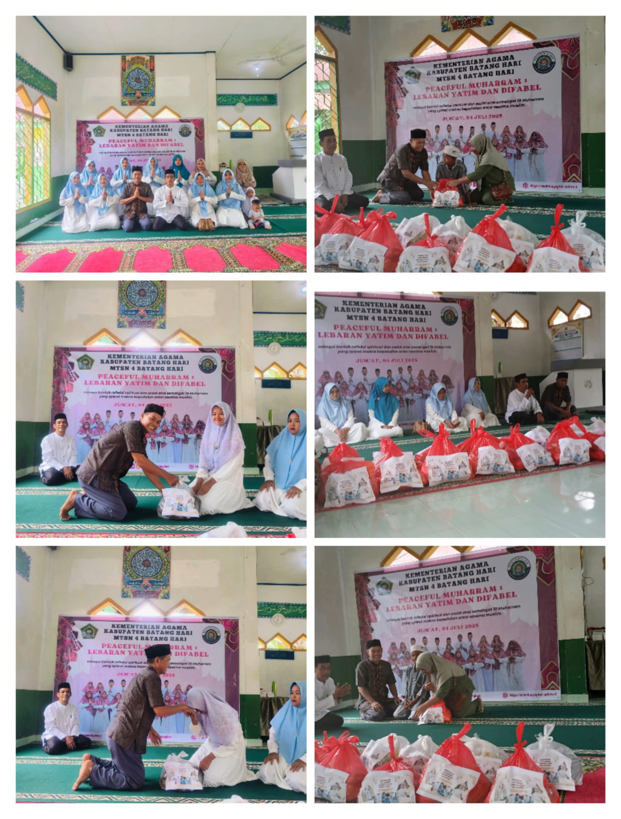 Komite Madrasah ikut serta Lebaran Yatim dan Difabel MTsN 4 Batanghari.