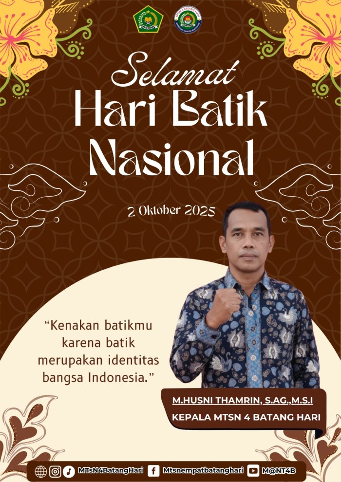 Hari Batik Nasional: MTsN 4 Batang Hari Gaungkan Semangat Cinta Budaya