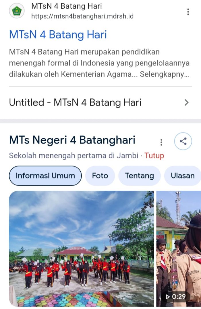 Website MTsN 4 Batanghari Tetap Aktif dan Terupdate di Masa Cuti Bersama Idul Fitri