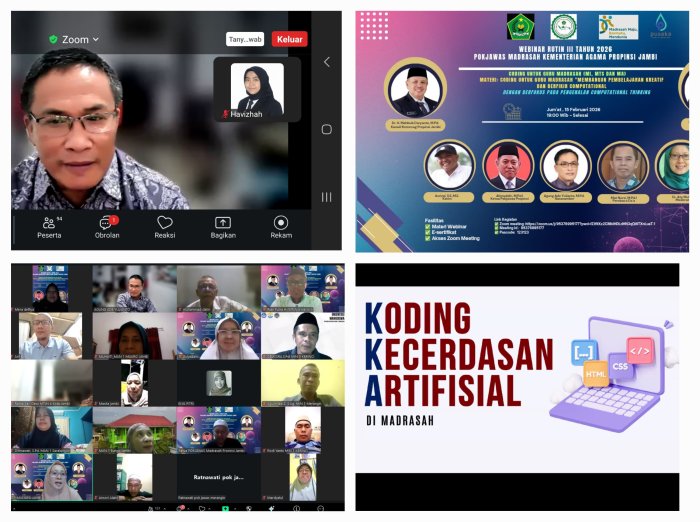 Komitmen Tingkatkan Mutu Pendidikan, Guru MTsN 4 Batanghari Ikuti Webinar Coding 2026
