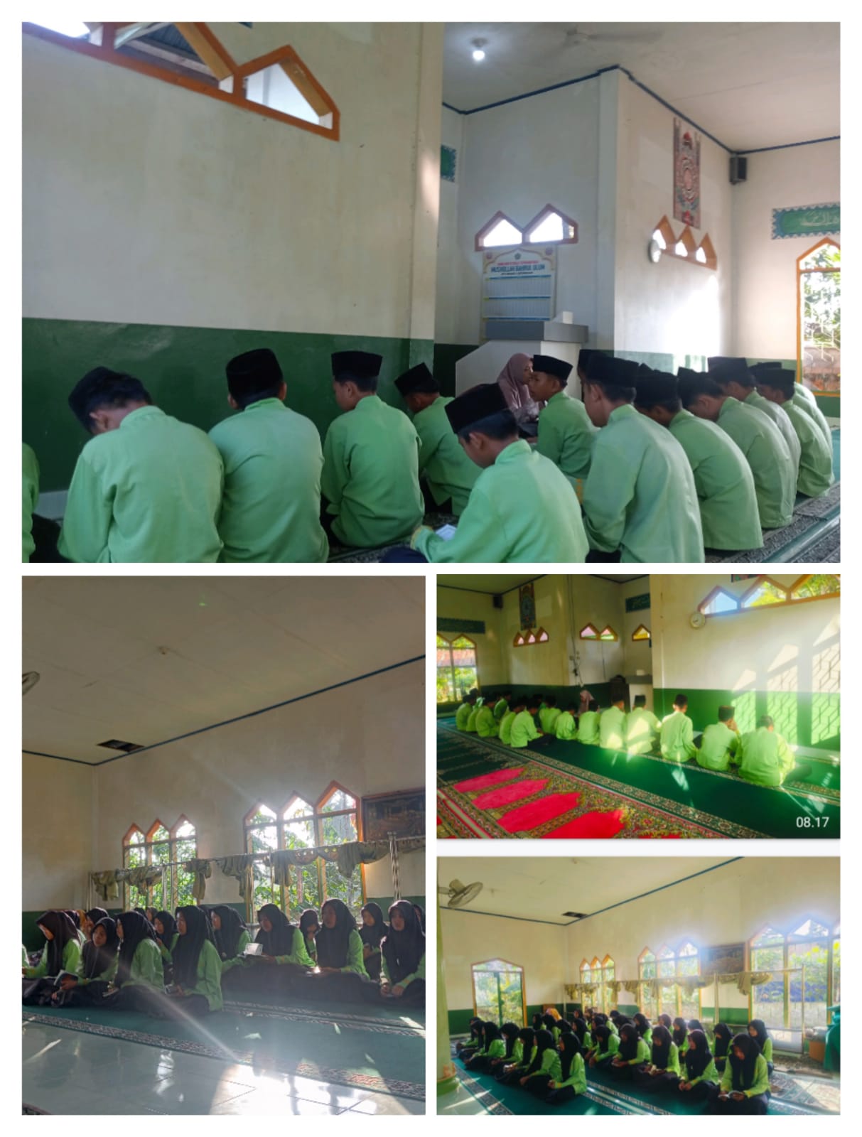 Jumat Berkah, Siswa MTsN 4 Batanghari Gelar Baca Yasin Bersama Di musholla Bahrul ulum