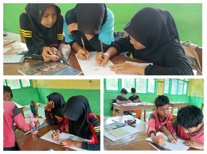 Siswa Kelas 7 MTsN 4 Batang Hari Ciptakan Komik Demokrasi dalam Projek P5RA