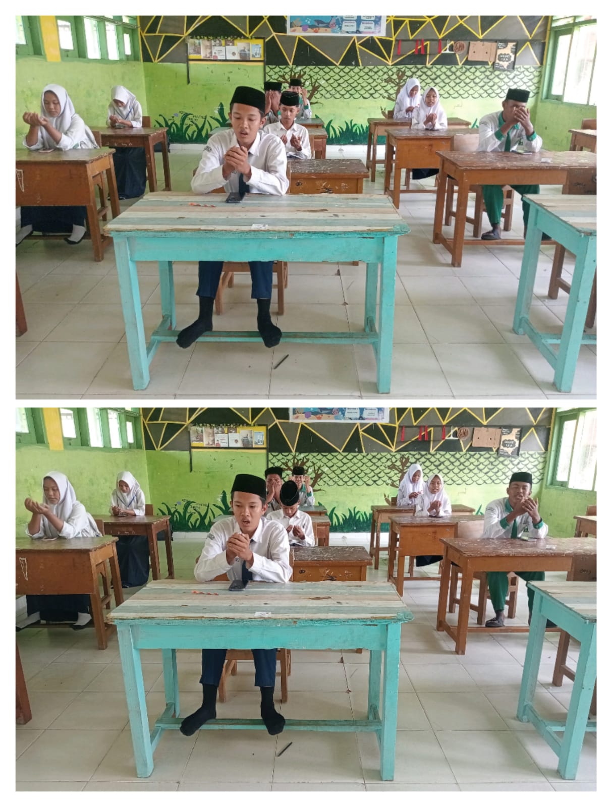 Berdoa Selesai Ujian Madrasah di dalam kelas, Mewujudkan Kesuksesan.