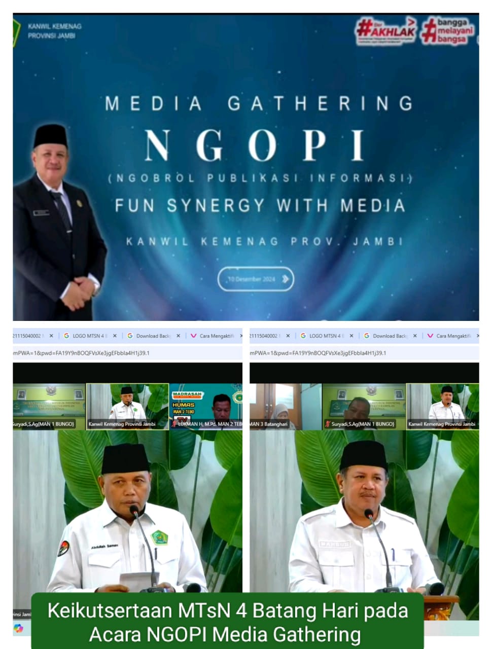 NGOPI VIA ZOOM MTsN 4 BATANGHARI